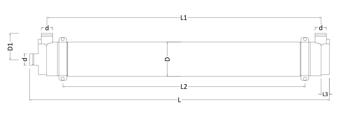 TaFlux AF Series UF TFAF40 Module Dimensions