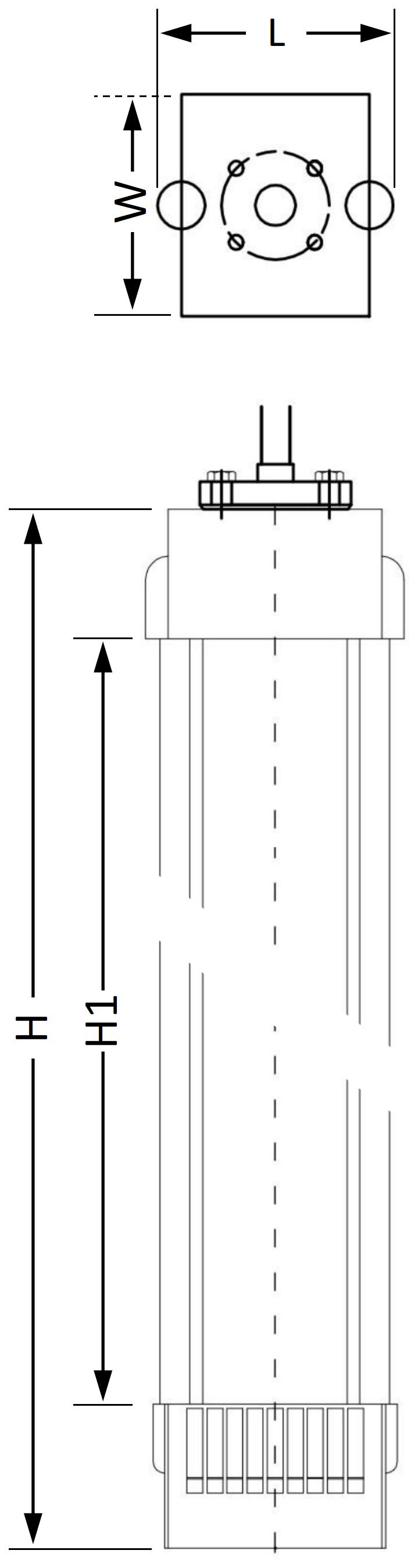 Module Dimensions of PTFE Hollow Fiber MBR Membrane Module