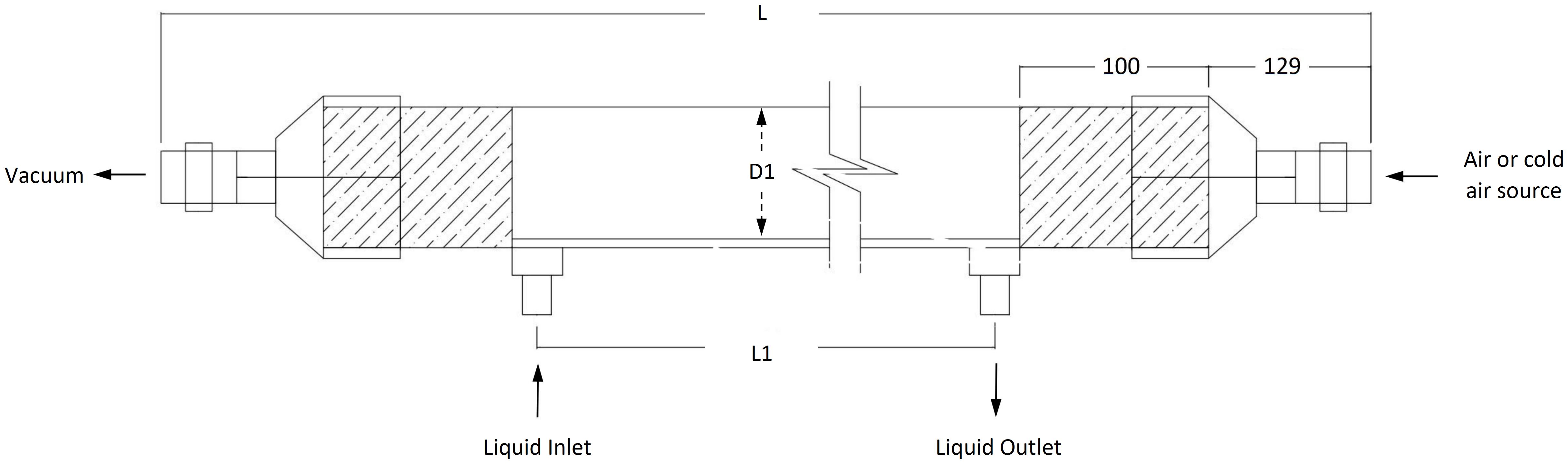 Dimensions of PTFE Membrane Distillation Module