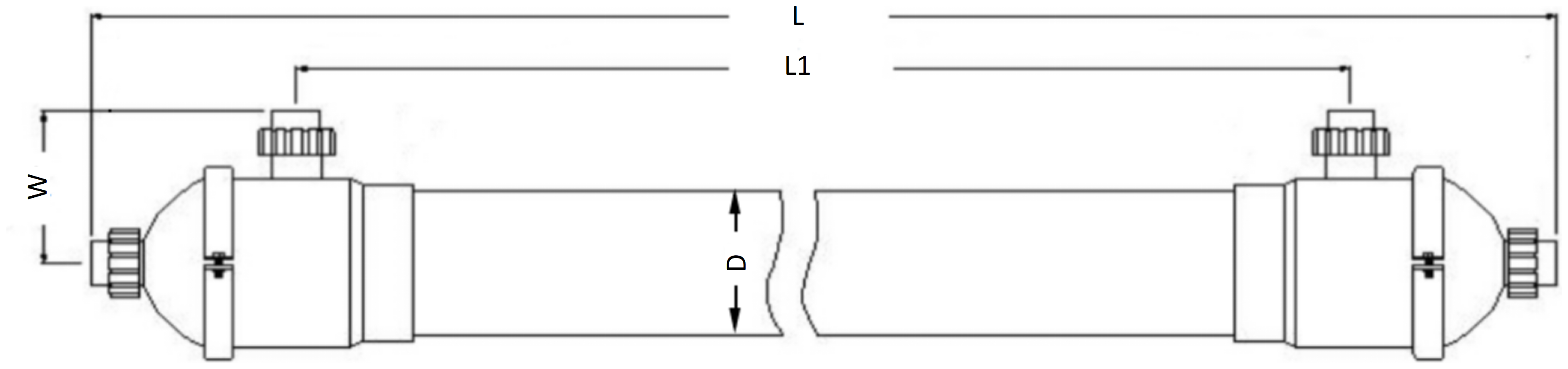 Dimensions of Hollow Fiber Membrane Contactors