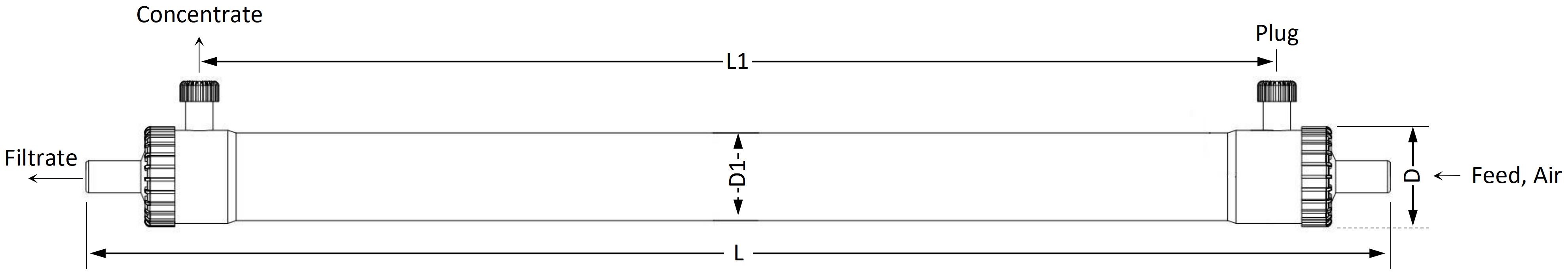 TFUNAP-23 UF Membrane Dimensions TFUNAP-23 UF Membrane Dimensions